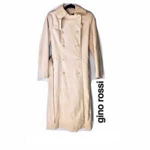 Vintage 70s Gino Rossi suede trench coat